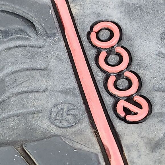 Ecco Yucatan Sandals Men's Black Tan Leather Comfort EU 45 US 11 Hook & Loop - Picture 11 of 12